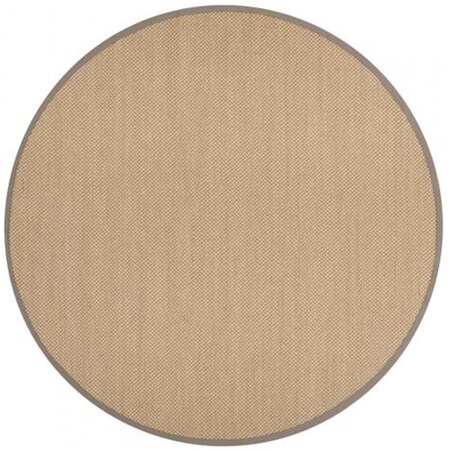 Safavieh 6 x 6 ft. Natural Fiber Power Loomed Round Area Rug, Maize and Grey NF141G-6R